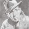 Bogart - Pencil On Paper Drawings - By James Lynd, Photo Realism Drawing Artist