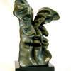 Third Thought - Bronze  Patina Sculptures - By Orna Ackerman, Modern Sculpture Artist